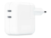Apple Lichtnetadapter 35W met 2 USB-C poorten.